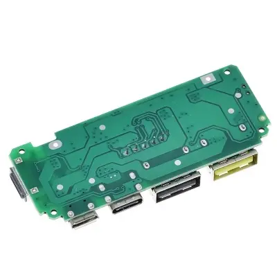 Picture of USB 2.4A Mobile Power Bank Charging Module Lithium Battery LED Dual USB 5V 2.4A Micro USB Type-C USB Charger Board(Green)