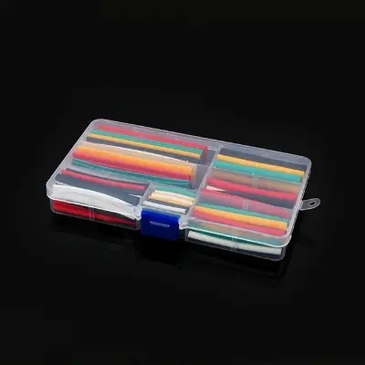 Picture of Box 164Pcs Insulation Heat Shrink Tube Assortment Wire Cable Sleeve Kit Heat Shrink Tube Diy 5 Color Connector Repair - Multi Plug(Multicolor)