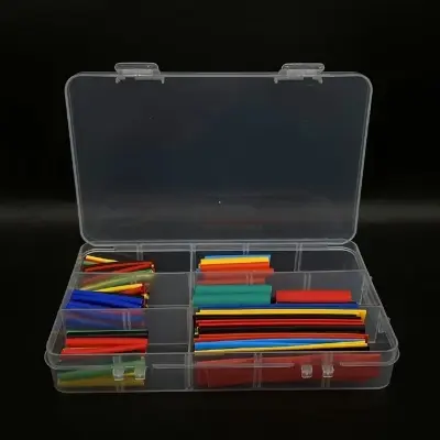 Picture of Box 164Pcs Insulation Heat Shrink Tube Assortment Wire Cable Sleeve Kit Heat Shrink Tube Diy 5 Color Connector Repair - Multi Plug(Multicolor)