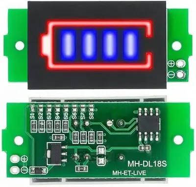 Picture of Lithium Battery Level Indicator Module 1S to 8S (MH-DL18S)(Green)