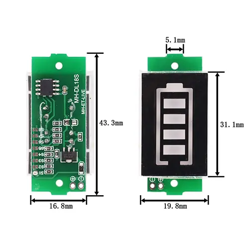 Picture of Lithium Battery Level Indicator Module 1S to 8S (MH-DL18S)(Green)