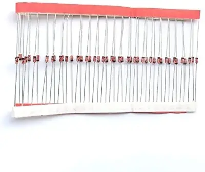 Picture of 25Pcs - 4148 1/2Watt Zener Diode 0.5W 1/2W 1N4148 Through Hole Voltage Regulator Zener Diodes DO-35 DIP Values Assortment Kit(Multicolor)
