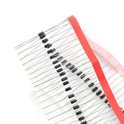 Picture of 100Pcs 1N4007 General Rectifier Diode, 1000V 1A General Purpose Electronic Silicon Junction Diode Rectifier Diode(Black)