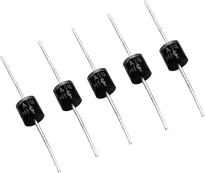 Picture of 5Pcs- Diode 6A10 1000V 1KV 6A General Purpose Rectifier Axial Diode 6A10 Silicon Junction Diode R-6 Package(Black)