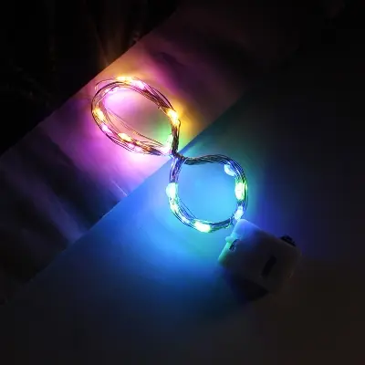 Picture of Battery Operated Decorative party String fairy lights for decoration 50 pcs RGB bulb 5 Meter(Multicolor)
