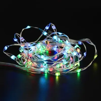 Picture of Battery Operated Decorative party String fairy lights for decoration 50 pcs RGB bulb 5 Meter(Multicolor)
