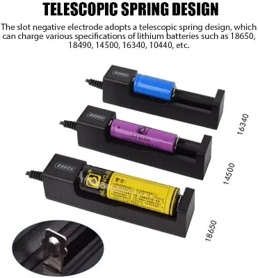 Picture of 18650 Battery Charger Universal Smart USB Charging for Rechargeable Lithium Battery Charger Li-ion 18650 26650 14500 17670()