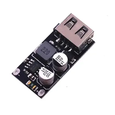Picture of USB QC 3.0 5V 9V 12V USB Fast Charger DC-DC Buck Converter Module 6-32V(Black)