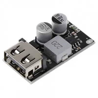 Picture of USB QC 3.0 5V 9V 12V USB Fast Charger DC-DC Buck Converter Module 6-32V(Black)