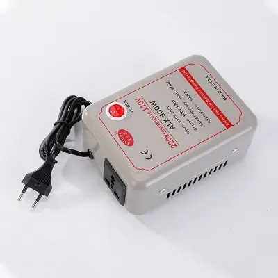 Picture of Step Down Transformer 220V to 110V Converter 500w Travel Adapter Voltage Converter ToolBox Bangladesh(White)