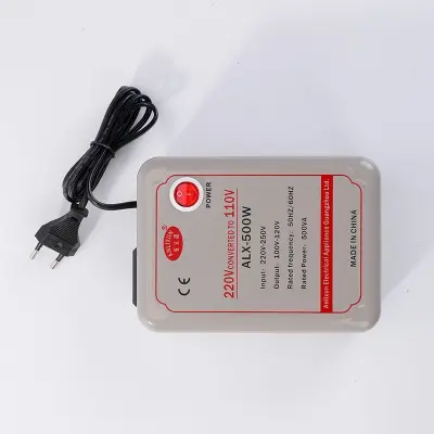 Picture of Step Down Transformer 220V to 110V Converter 500w Travel Adapter Voltage Converter ToolBox Bangladesh(White)