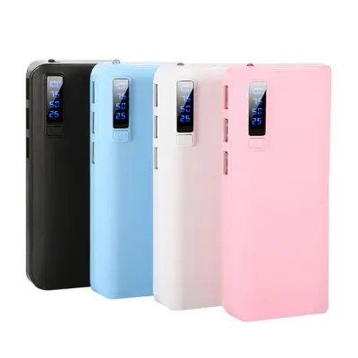 Picture of Portable Stylish Power Bank Case for 5 x 18650 Battery - White Charging Storage Case(White)