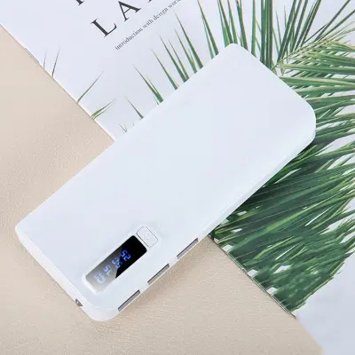 Picture of Portable Stylish Power Bank Case for 5 x 18650 Battery - White Charging Storage Case(White)