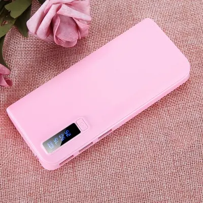 Picture of Portable Stylish Power Bank Case for 5 x 18650 Battery - White Charging Storage Case(White)