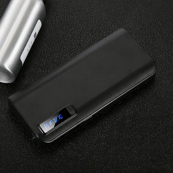 Picture of Portable Stylish Power Bank Case for 5 x 18650 Battery - White Charging Storage Case(White)