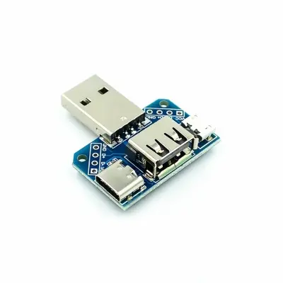 Picture of USB Head Switchboard Male Connector Type-c Micro USB 2.54-4P transfer test board(Blue)