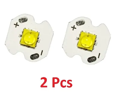 Picture of 2pcs High Bright Cree White SMD LED Light 3V 5W 10mm for Torch Light use(White)