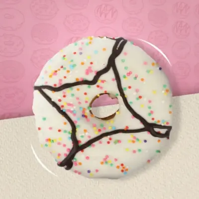 Picture of Donut white chocolate &color Rice