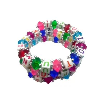 Picture of Colourful letters braclet for children 