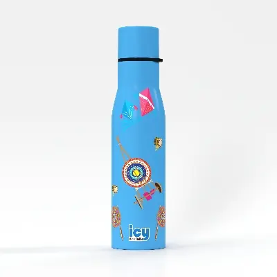 Picture of SS Single Wall Water Bottle 650ML-Sky Blue (Boishakhi-2)