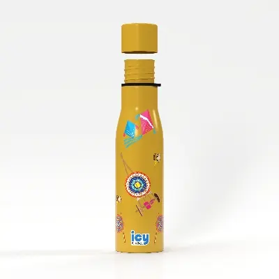 Picture of SS Single Wall Water Bottle 650ML-Yellow (Boishakhi-2)