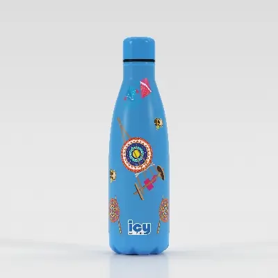 Picture of SS Cola Water Bottle 450 ML-Sky Blue (Boishakhi-2)