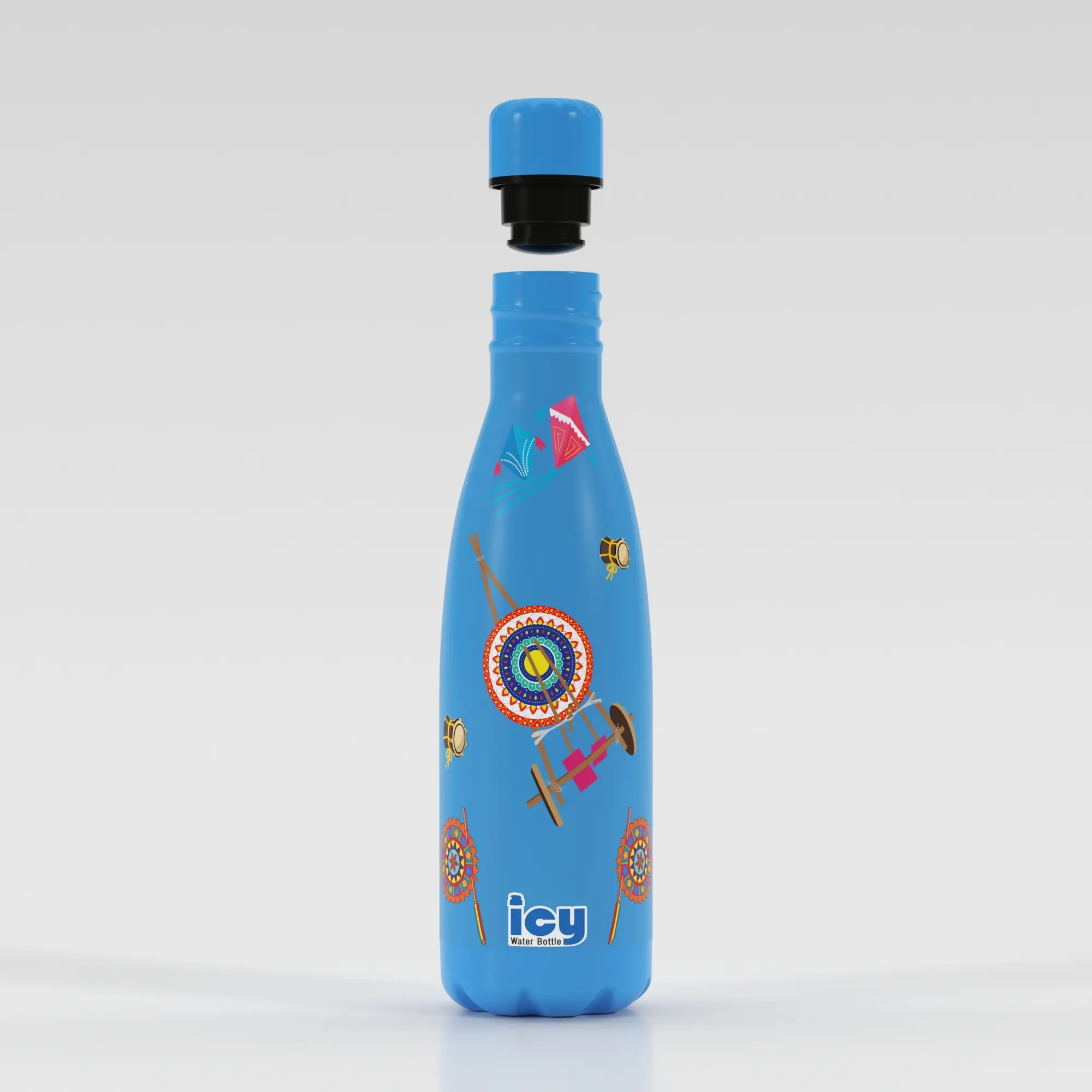 Picture of SS Cola Water Bottle 450 ML-Sky Blue (Boishakhi-2)