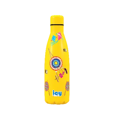 Picture of SS Cola Water Bottle 450 ML-Yellow (Boishakhi-2)