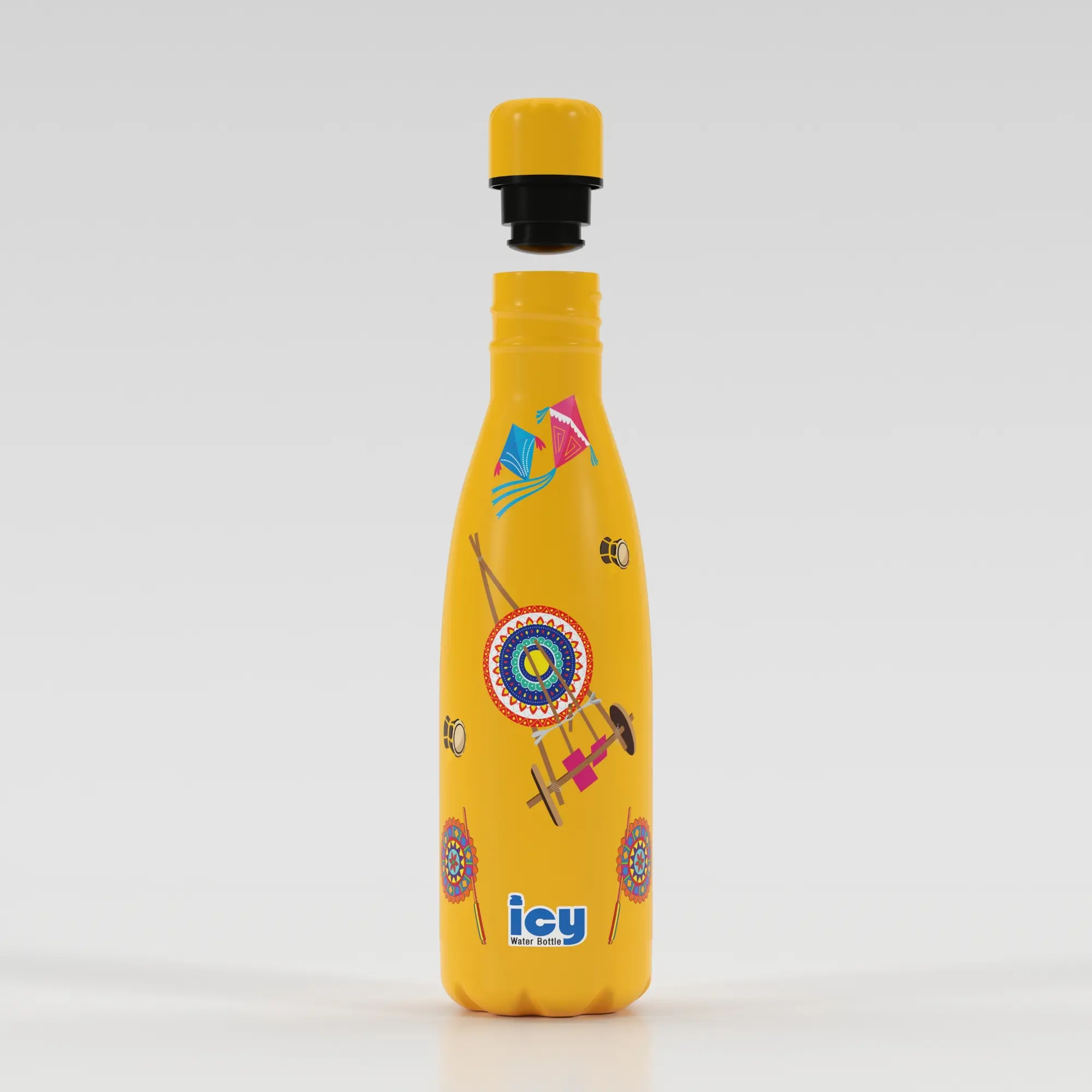 Picture of SS Cola Water Bottle 450 ML-Yellow (Boishakhi-2)