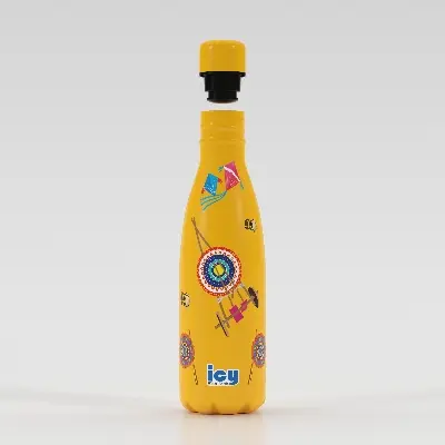 Picture of SS Cola Water Bottle 450 ML-Yellow (Boishakhi-2)