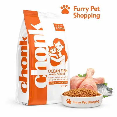 Picture of Chonk All Ages Cat Food (Ocean Fish with Chicken) 1.5 Kg
