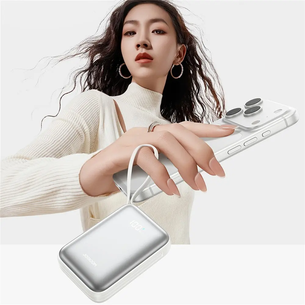 Picture of JOYROOM JR-PBF29 20000mAh Mini Power Bank 22.5W Fast Charging Portable Charger with Smart Digital Display and 3 Output Ports - Black