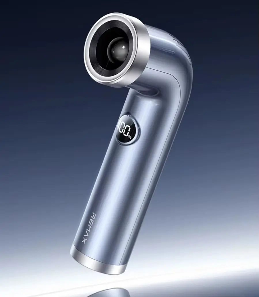 Picture of REMAX RS-SF16 Digital Handheld 100-Speed Adjustment Bladeless Design 12m/s Wind 10H Runtime Portable Wearable Fans