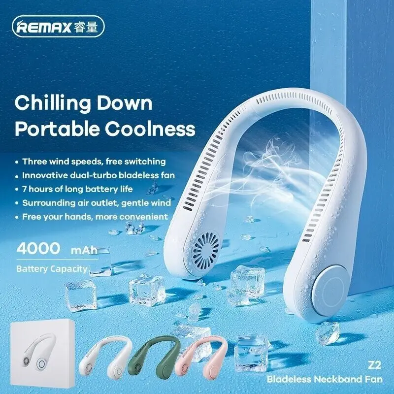 Picture of Remax Z2 Bladeless Rechargeable 4000mAh Neck Fan