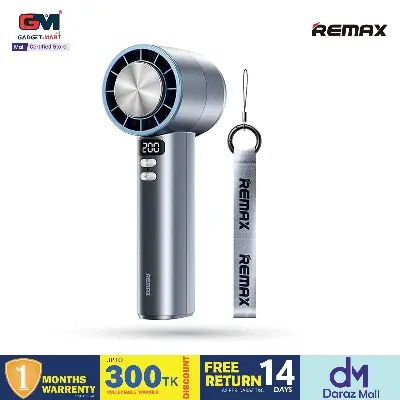 Picture of REMAX RS-SF12 Semiconductor Cooling Fan 200-Speed Digital Display Instant Ice Cooling Turbo Dual Airflow Portable Handheld Fan