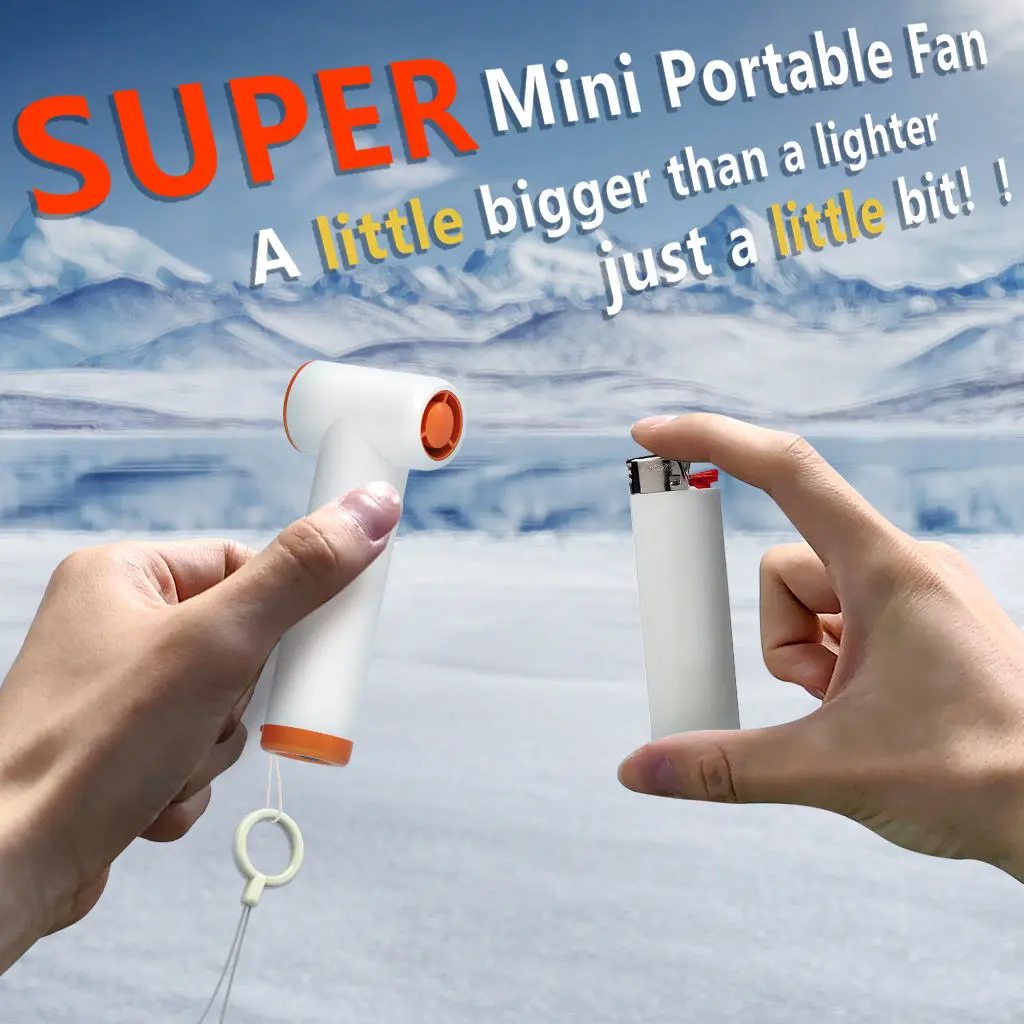 Picture of REMAX RS-SF21 Handheld High-Endurance Small Cannon Fan Ultra High Speed Turbo MINI Small Fan Handheld Portable Fans
