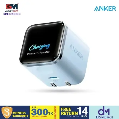 Picture of Anker Nano A121D 45W Fast Charging GaN Charger Adapter with Smart Display