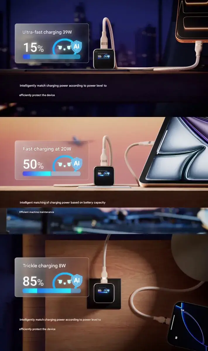 Picture of Anker Nano A121D 45W Fast Charging GaN Charger Adapter with Smart Display