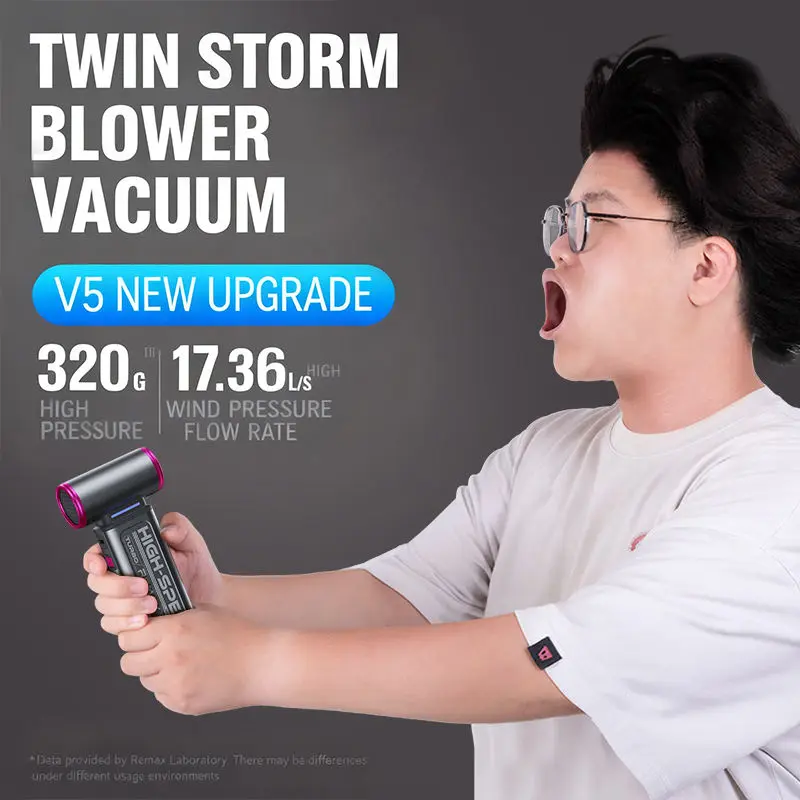 Picture of REMAX RS-SF19 2026 New 100 Wind Speeds Strong Turbo Humicane High-speed 130000 RPM Turbo Cannon Portable Handheld Fan