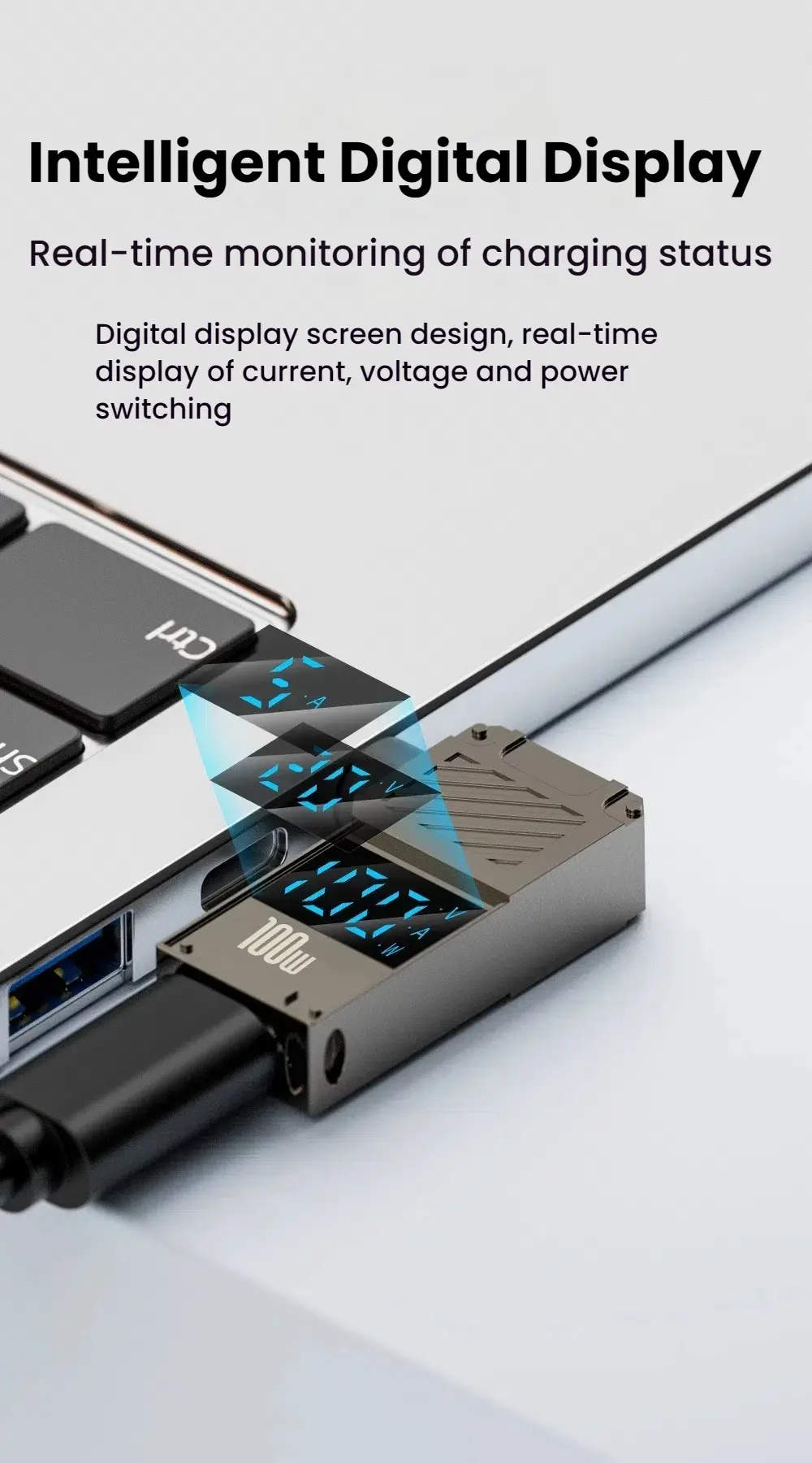 Picture of TISHRIC PD 100W USB C PD To DC Power Connector 5A 18.5-20V Female Type-C To DC Male Laptop Charging Adapter For Lenovo