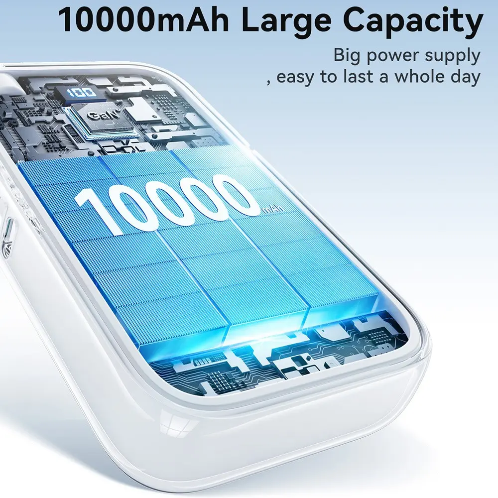 Picture of JOYROOM JR-PR2L 35W Mini 10000mAh Power Bank with Built-in Retractable Type-C Cable + Lightning Cable