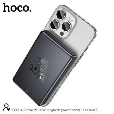 Picture of Hoco DB98A Storm PD 20W Slim Magnatic 10000mAh Power Bank