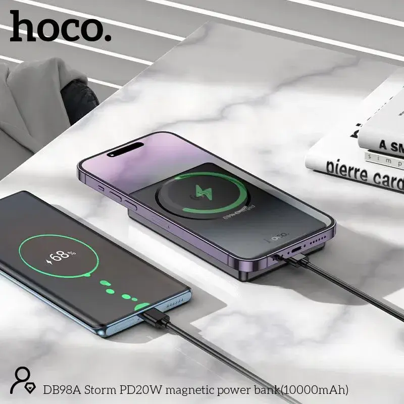 Picture of Hoco DB98A Storm PD 20W Slim Magnatic 10000mAh Power Bank