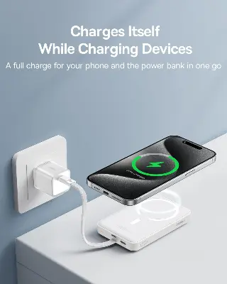 Picture of Baseus Magnetic 30W 10000mAh Power Bank With Built-in USB-C Cable