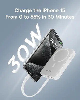 Picture of Baseus Magnetic 30W 10000mAh Power Bank With Built-in USB-C Cable