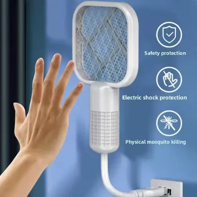 Picture of Mini USB Electric Mosquito Swatter Two-In-One Eco-friendly Plastic Material Rechargeable Automatic Fly Killer Lamp