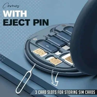 Picture of 60W Multifunction Charger Cable 6 in 1 USB C To Lightning Micro Fast Charging Cable Adapter Kits Mobile Phone Holder Storage Box