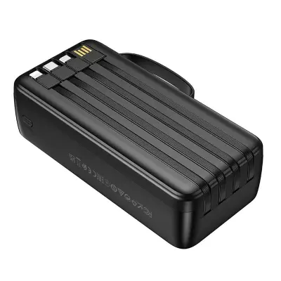 Picture of Hoco MMJ-13 Intelligence Balance 30000mAh Power Bank with Built in 4 Cables - Black