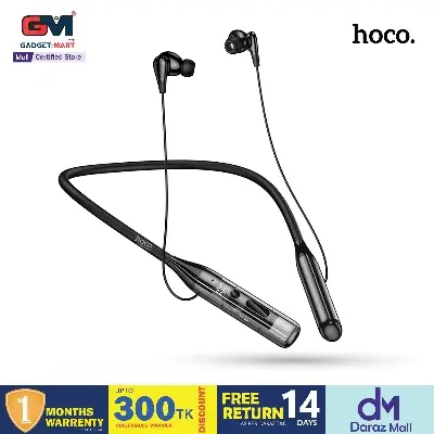 Picture of Hoco MMJ-11 Nothing Series 100 Hours Music Timing ENC Bluetooth Neckband Earphone - Black