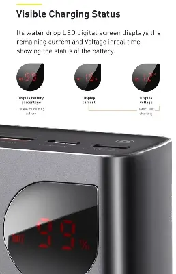 Picture of Baseus Adaman Metal Digital Display 65W Quick Charge 20000mAh Power Bank - Black